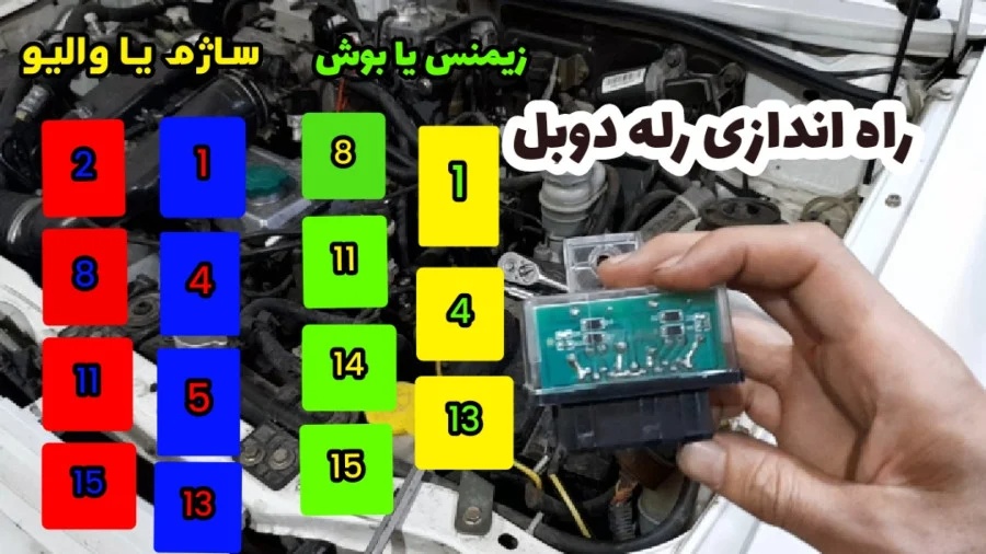 مراحل گام‌به‌گام تعویض سوکت رله دوبل پراید